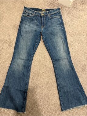Mother The Weekender Flared Jeans - Classic Mid Wash